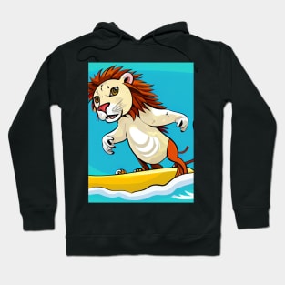 Roaring Waves Lion Surf Hoodie